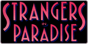strangers in paradise logo